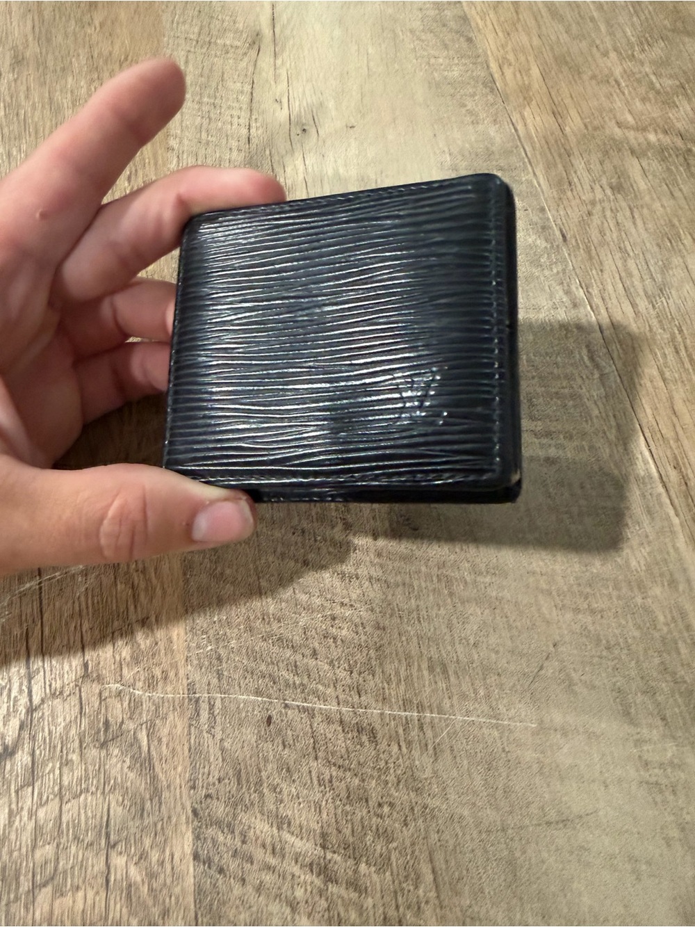 Louis Vuitton Black Epi Leather Bi-Fold Card Holder